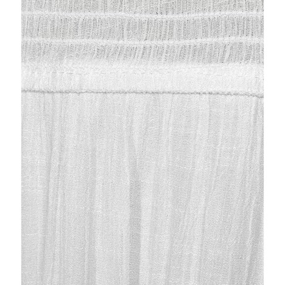 NWT‎ August Sky Womens Smocked Tiered Midi Dress White Size Medium - Picture 9 of 12